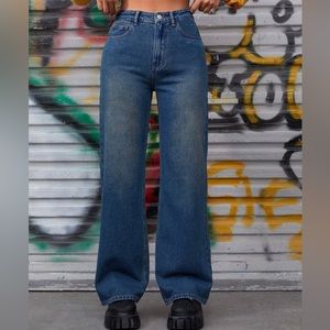 NEW NEVER WORN - SHEIN PETITE High Waist Straight Leg Jeans